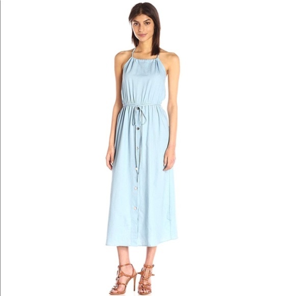 Moon River Dresses & Skirts - SOLD NWT Moon River M Chambray Halter Dress 5i